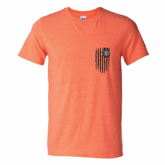 American Flag Orange T-Shirt