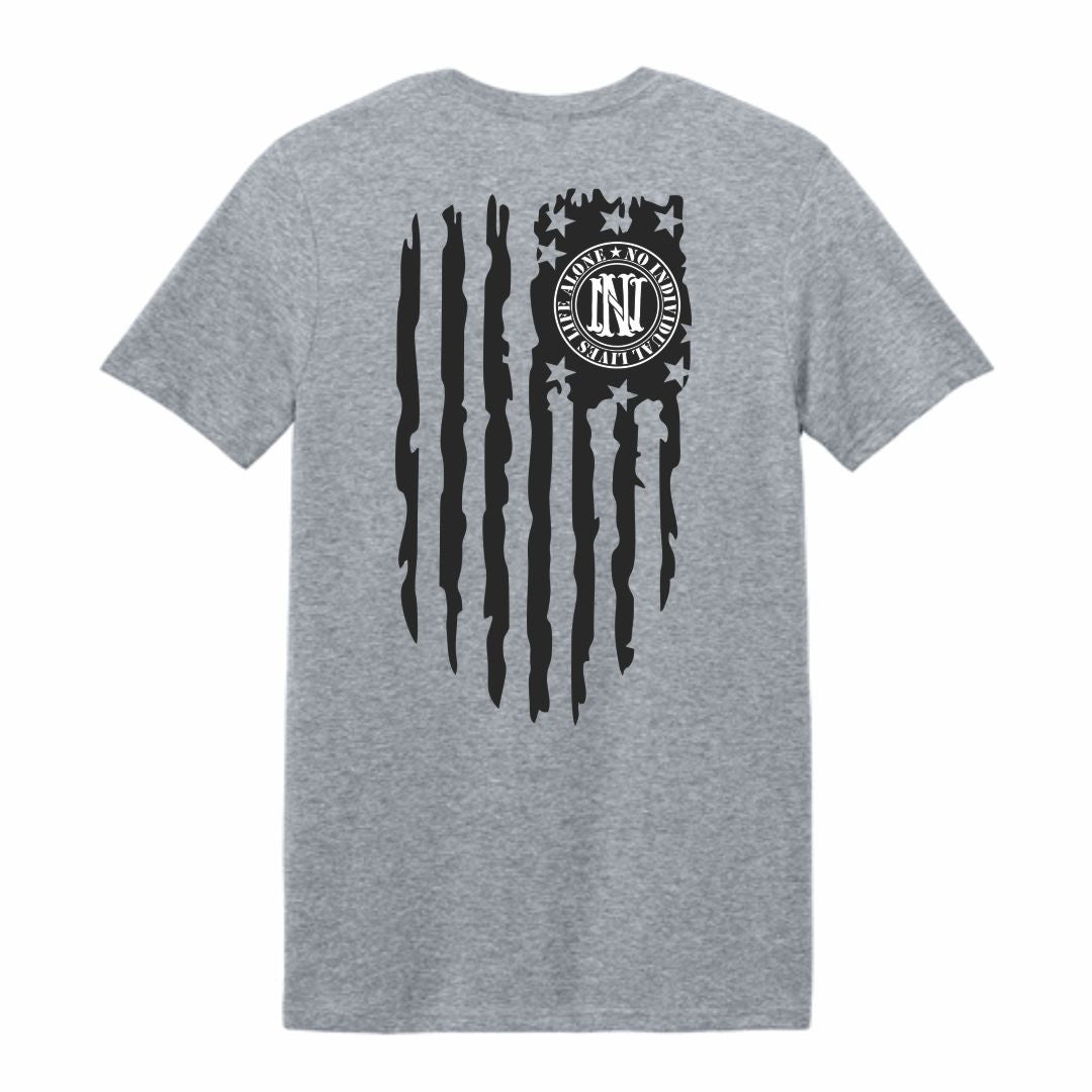 American Flag Gray T-Shirt