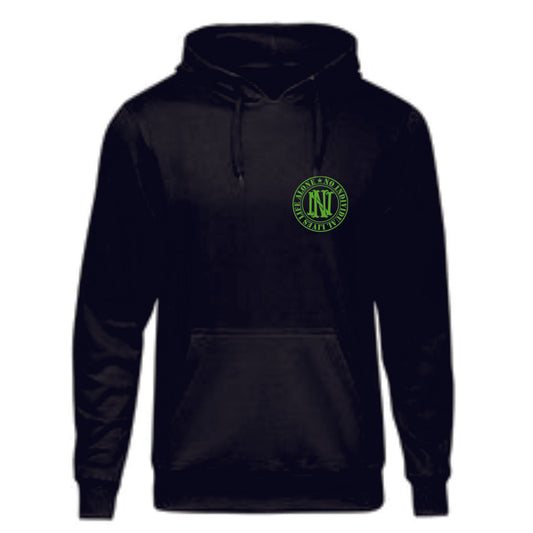 Nilla Toxic Green Small Chest Large Back Logo Fleece Hoodie