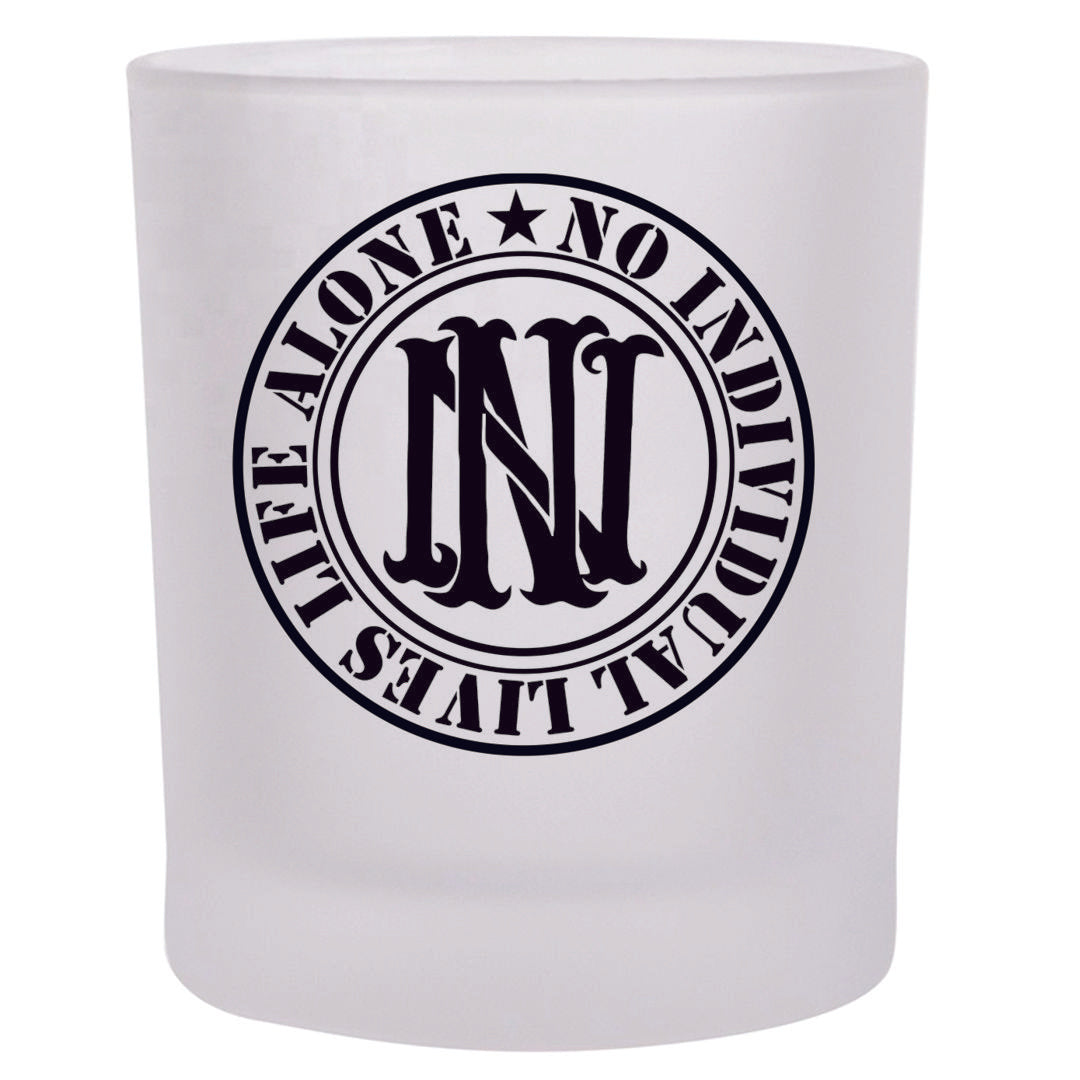 Nilla Black Logo Frosted Rocks Glass