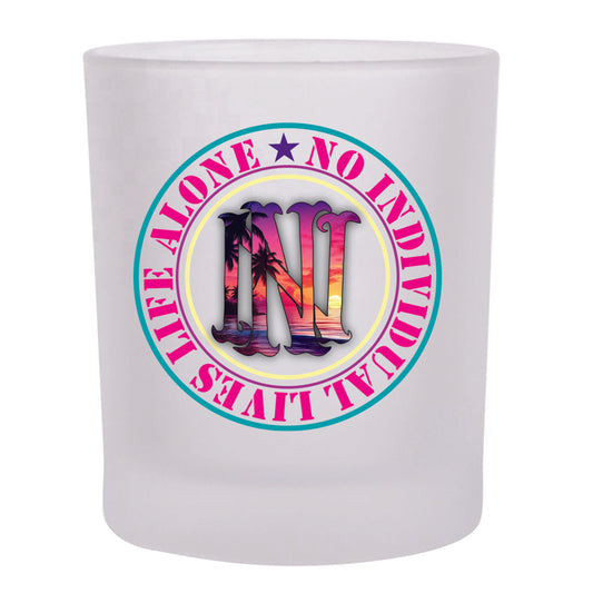 Nilla Floridian Logo Frosted Rocks Glass